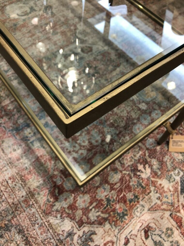 Nathan Antiqued Gold Coffee Table - Image 4