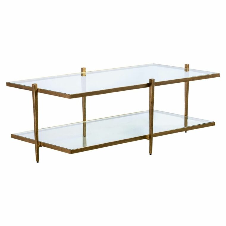 Nathan Antiqued Gold Coffee Table