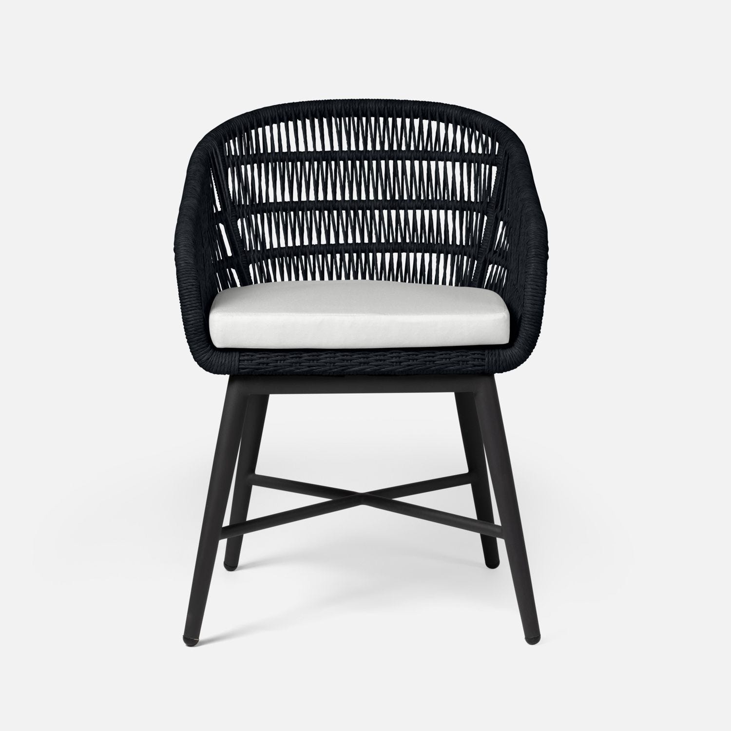 Outdoor Jo Rope Dining Chair with Charcoal Base