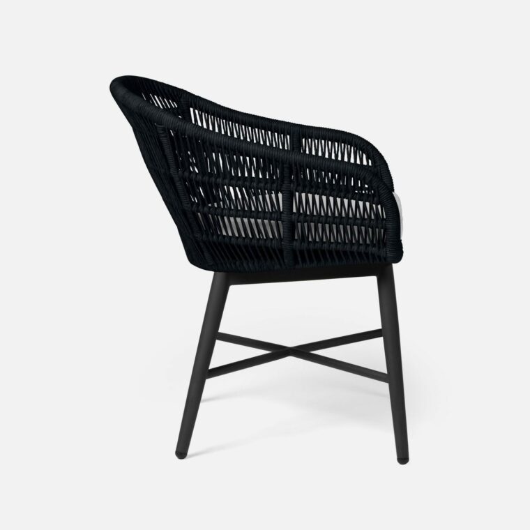 Outdoor Jo Rope Dining Chair with Charcoal Base - Image 3