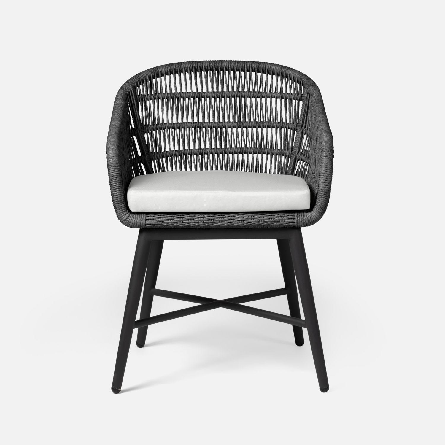 Outdoor Jo Rope Dining Chair with Charcoal Base - Mecox Gardens