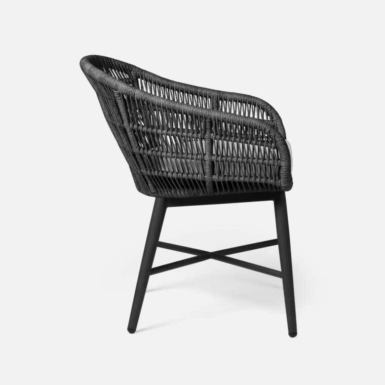 Outdoor Jo Rope Dining Chair with Charcoal Base - Image 8