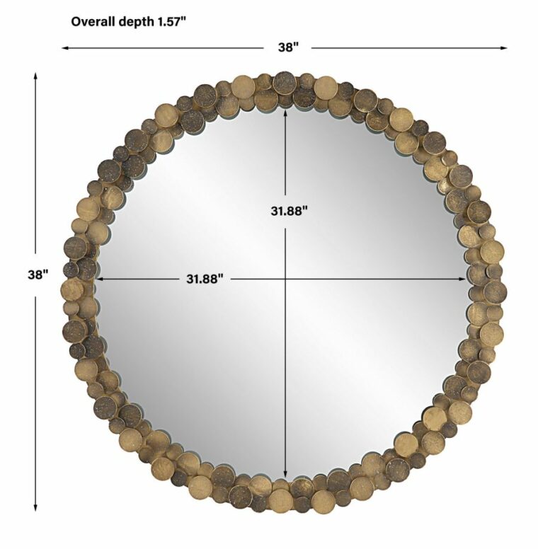 Round Gold Medallions Mirror - Image 4