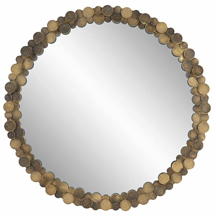 Round Gold Medallions Mirror