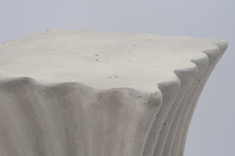 Wave Travertine Side Table