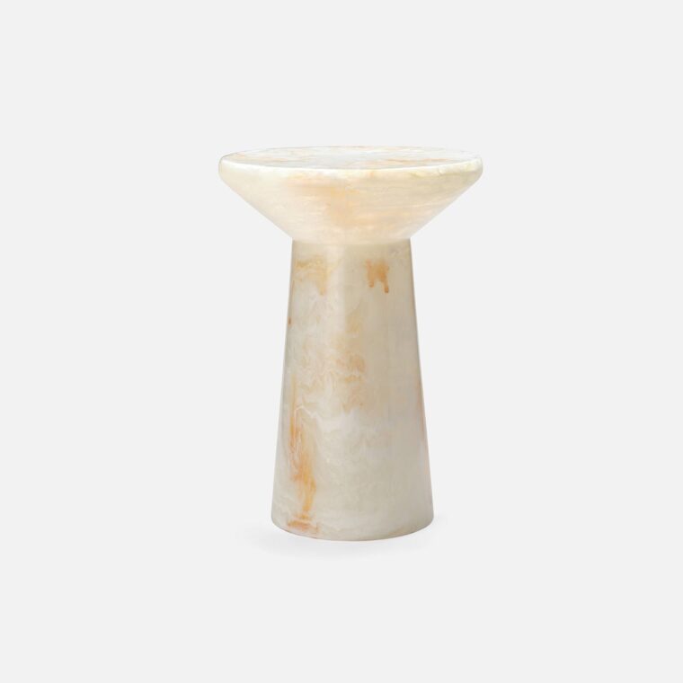 Round Translucent Resin Accent Table - Image 13