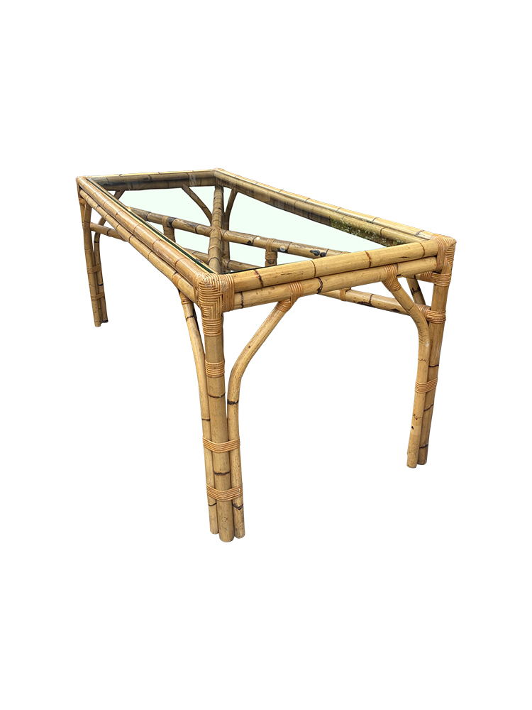 Vintage Bamboo Dining Table Mecox Gardens