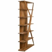 Six Shelf Danish Style Teak Bookcase - Mecox Gardens