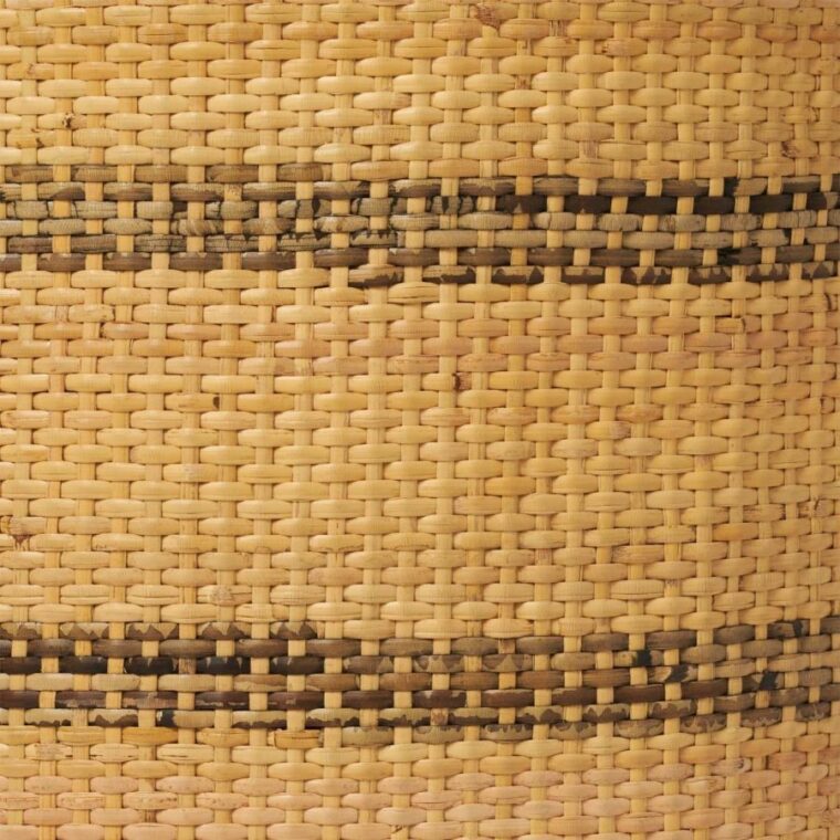 Joel Striped Rattan Stool - Image 4