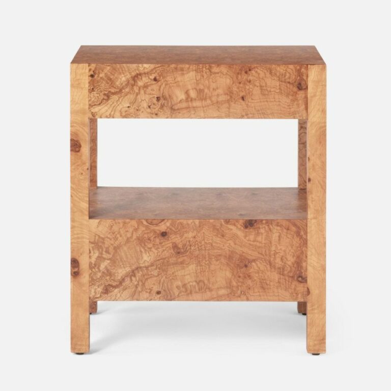 Medium Turner Burlwood Bedside Table - Mecox Gardens