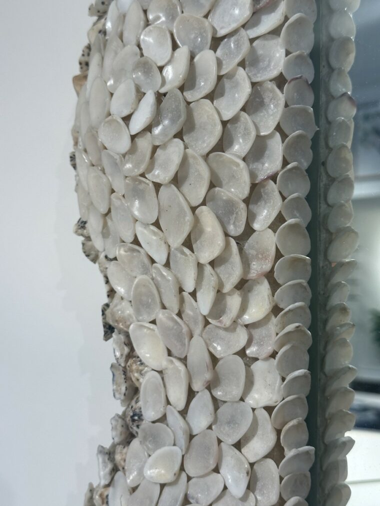 Intricate Shell Mirrors with Undulating Edge - Image 5