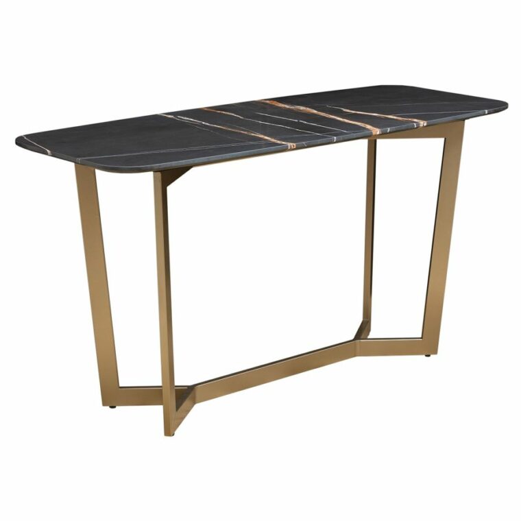 Santini Console Table with Noir Stone Top