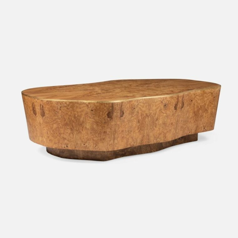 Medium Query Abstract Burlwood Coffee Table