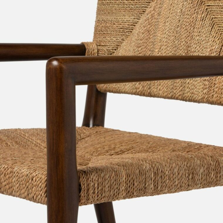 Lampakanay High Back Woven Dining Arm Chair - Image 6