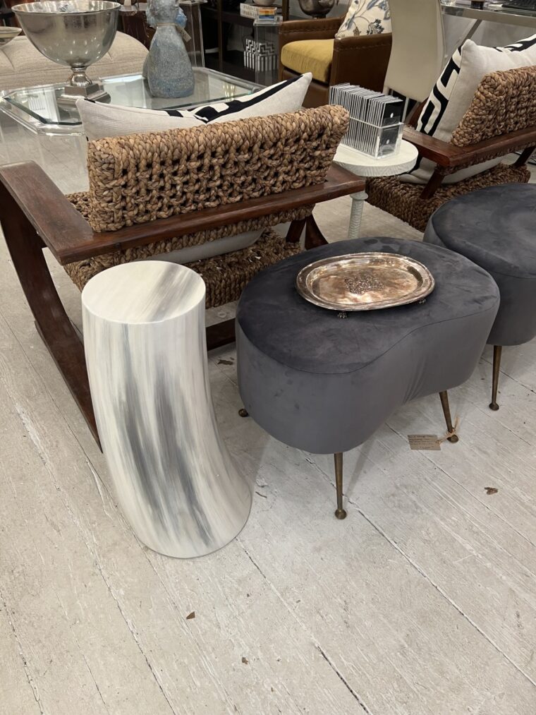 Faux Horn Drinks Table
