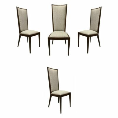 Vintage Set of 4 High Backed French Dining Chairs