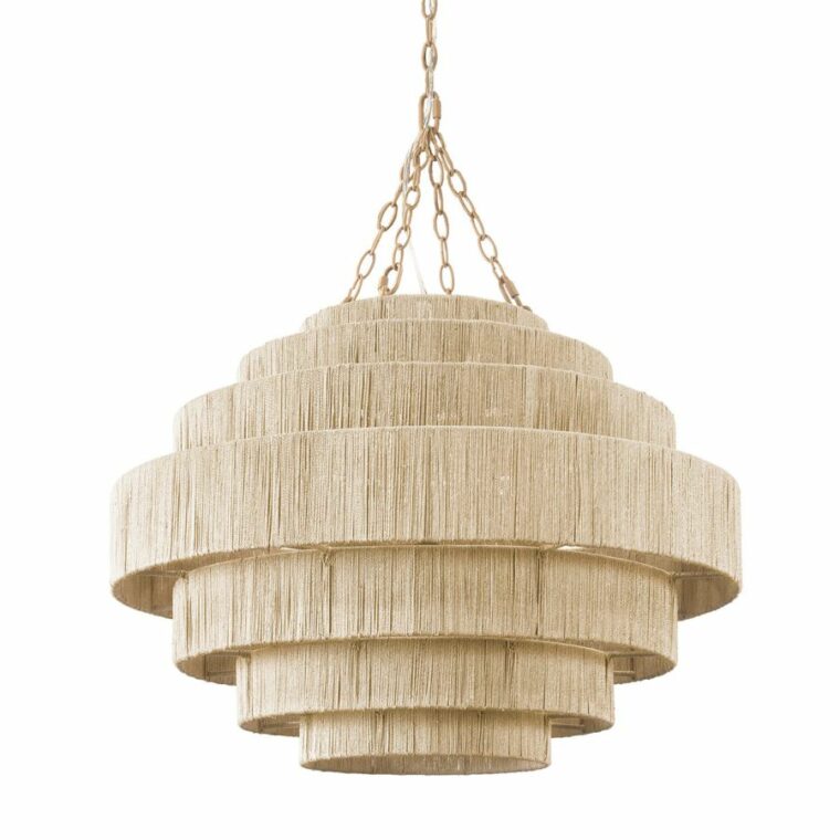 Round Finely Woven Rope Chandelier