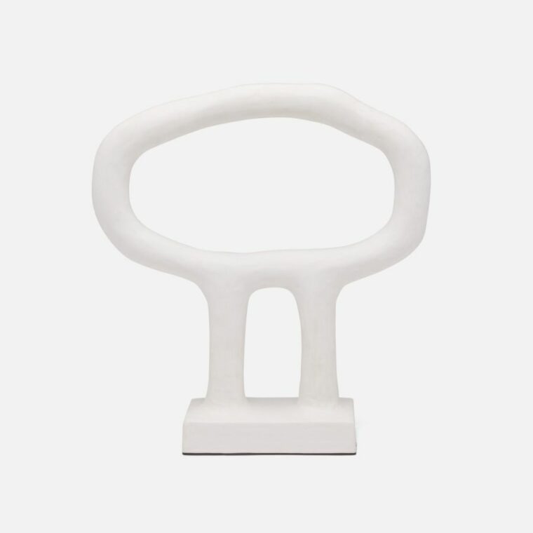 White Resin Circular Sculpture - Image 6