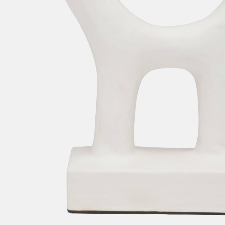 White Resin Circular Sculpture - Image 4