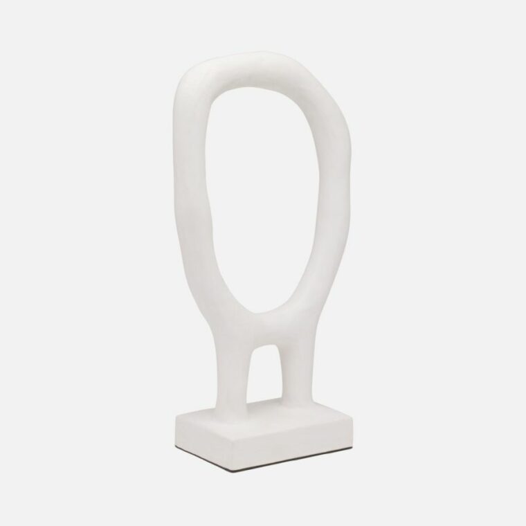 White Resin Circular Sculpture - Image 2