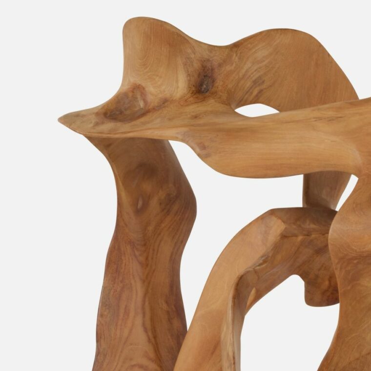 Small Natural Teak Sculpture - Image 5