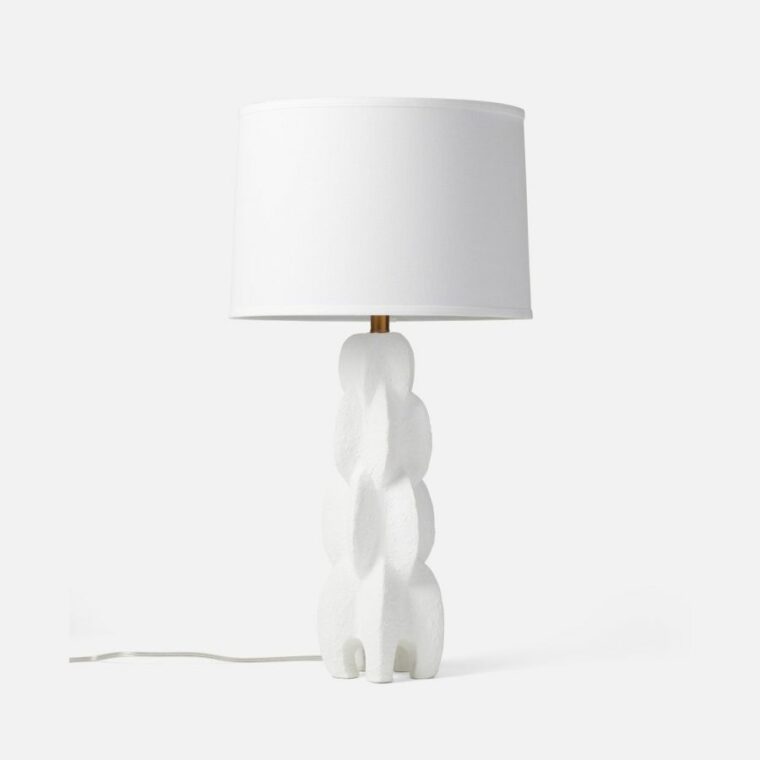 Interlocking Half Moon Textured Resin Lamp - Image 6