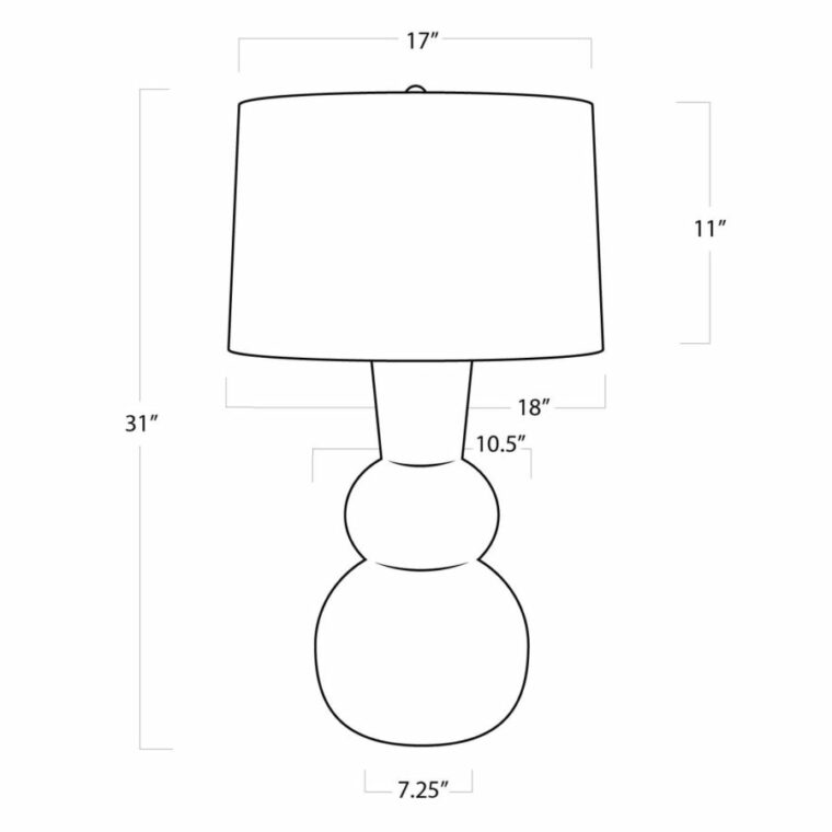 Modern Earthenware Ceramic Table Lamp - Image 6