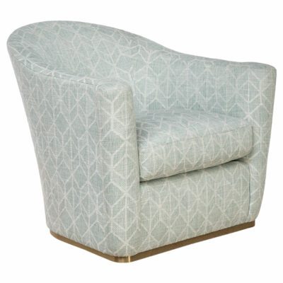 Arlette French Moderne Swivel Chair in Celtic Aqua