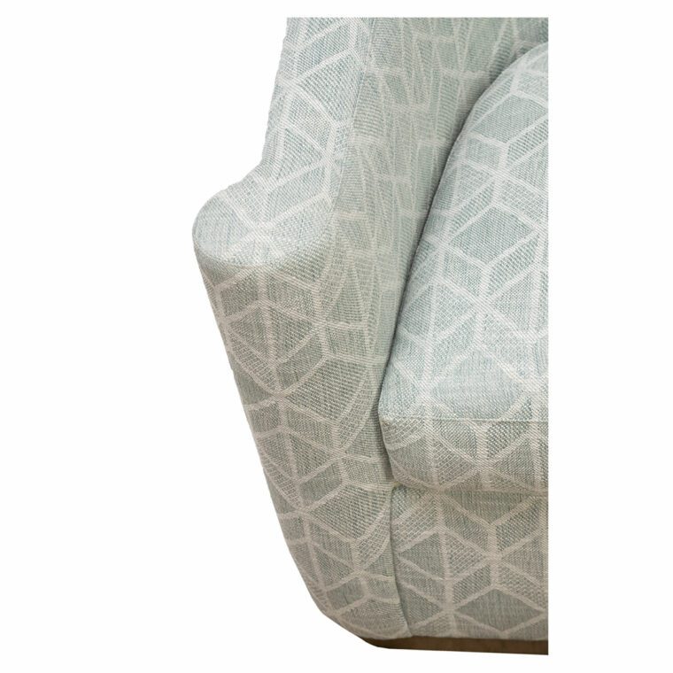 Arlette French Moderne Swivel Chair in Celtic Aqua