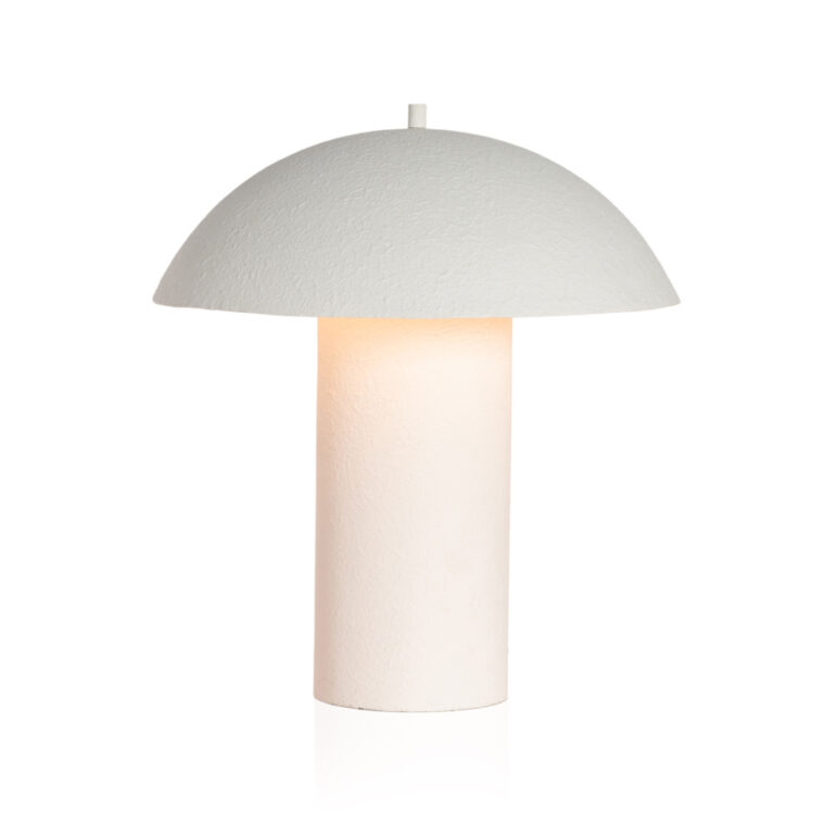 Mushroom Shaped White Plaster Lamp