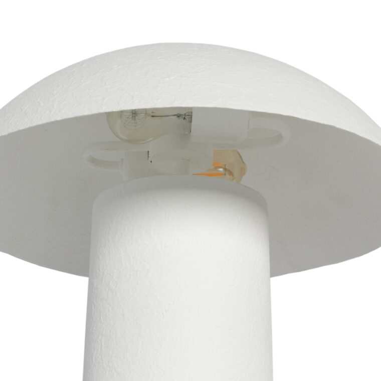 Mushroom Shaped White Plaster Lamp