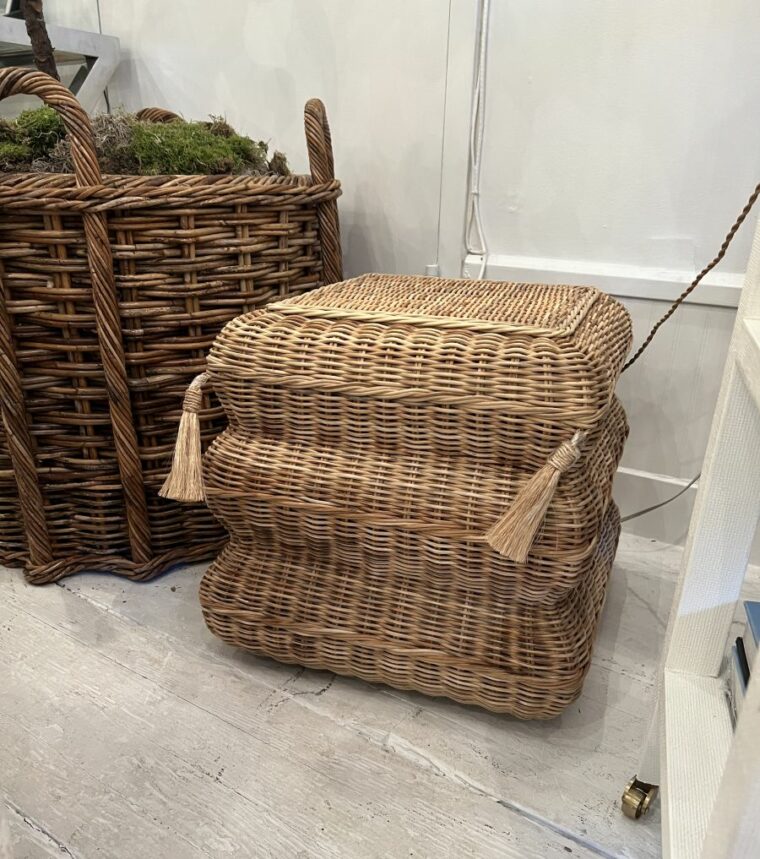 Tassel Wicker Stool