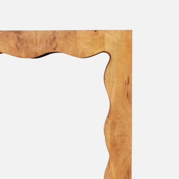 Contemporary Olive Ash Wave Consoles
