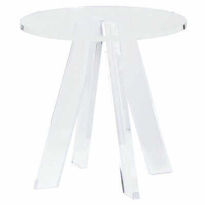 Lucite Side Table with Four Angled Legs