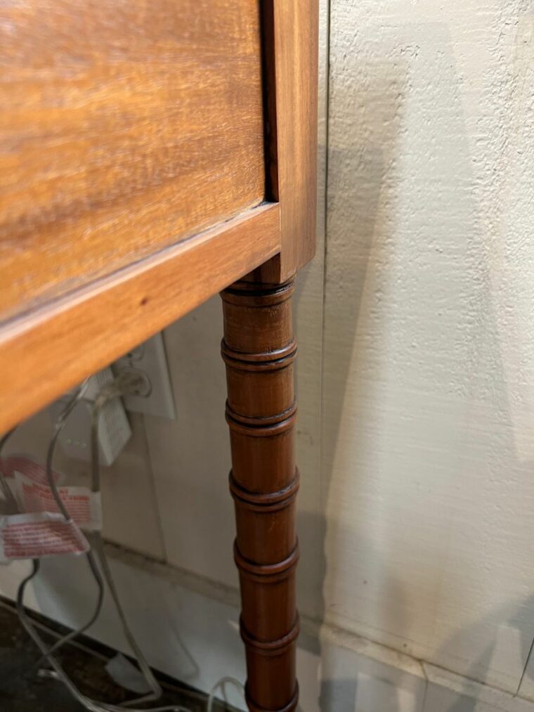 Faux Bamboo Bedside Table