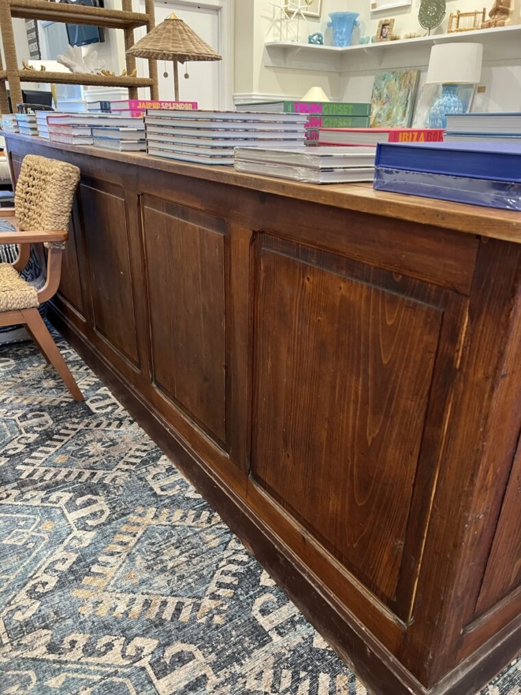 Large Antique French Wood Store Buffet