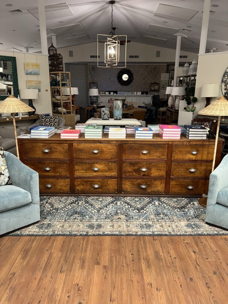 Large Antique French Wood Store Buffet