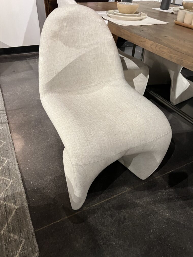 Linen S Curve Dining Chair