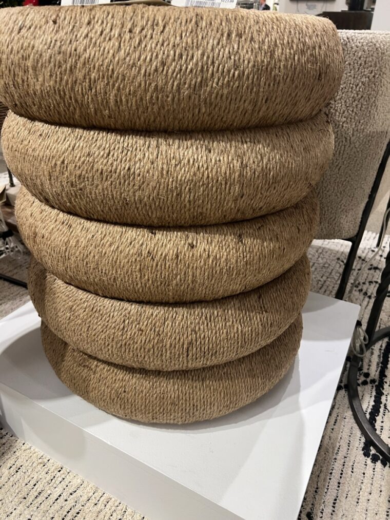 Round Rope Scalloped Side Table