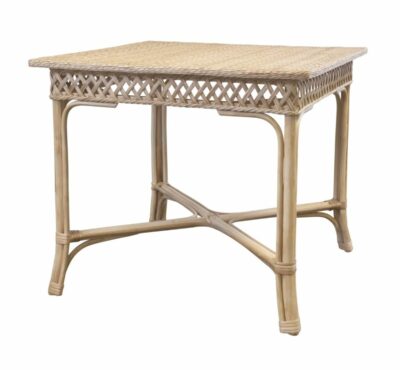 Natural Trellis Game Table with Lattice Detail