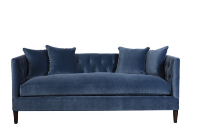 Yvette Tufted Back Denim Blue Sofa