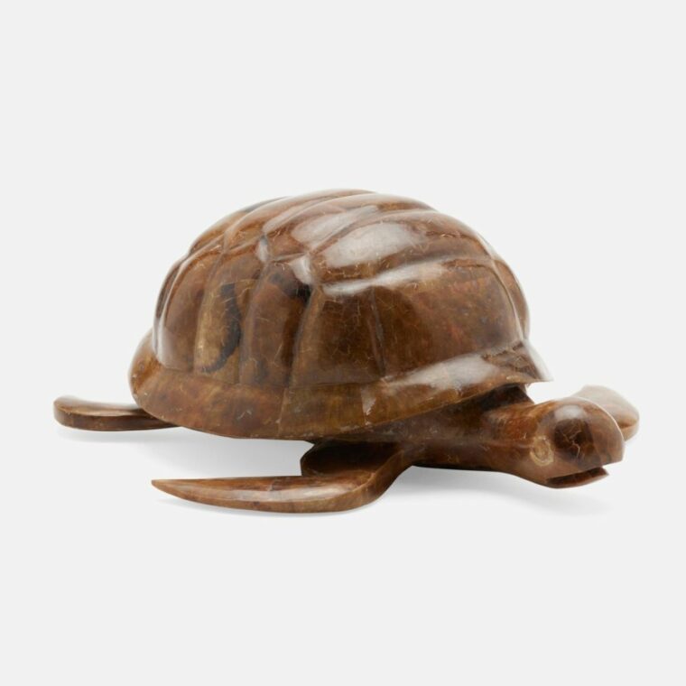 Hand Laid Natural Shell Tortoise Object