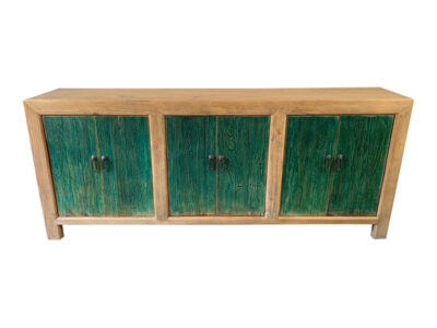 Reclaimed Elm Chinese Buffet with Green Doors