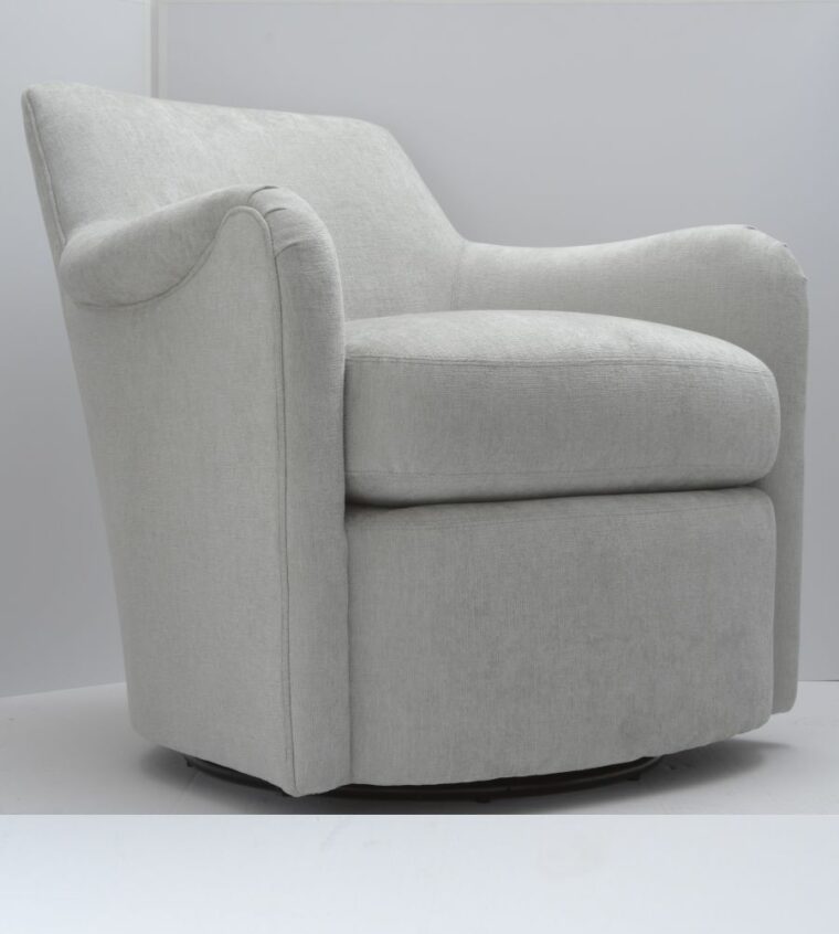 Swivel Chair Upholstered in Haze Fabric
