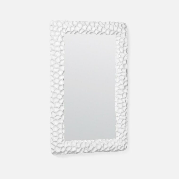 White Plaster Coral Inspired Resin Mirrors