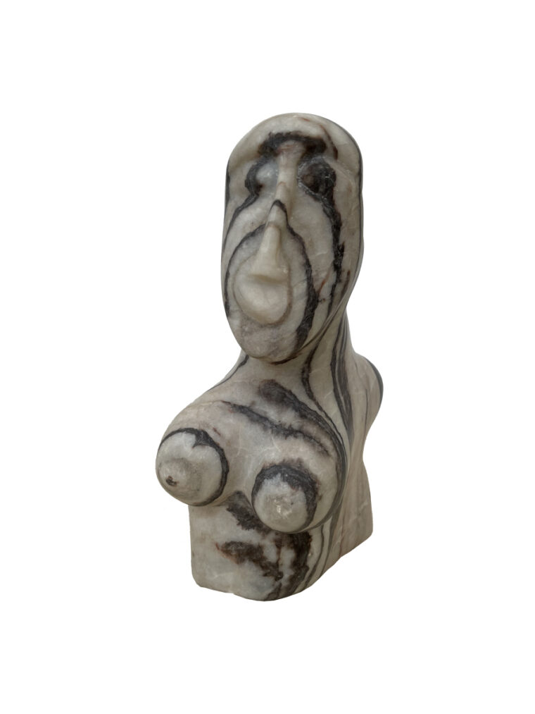 Vintage Abstract Marble Two Faced Sculpture