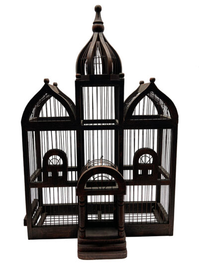 Antique Wood and Wire Bird Cage