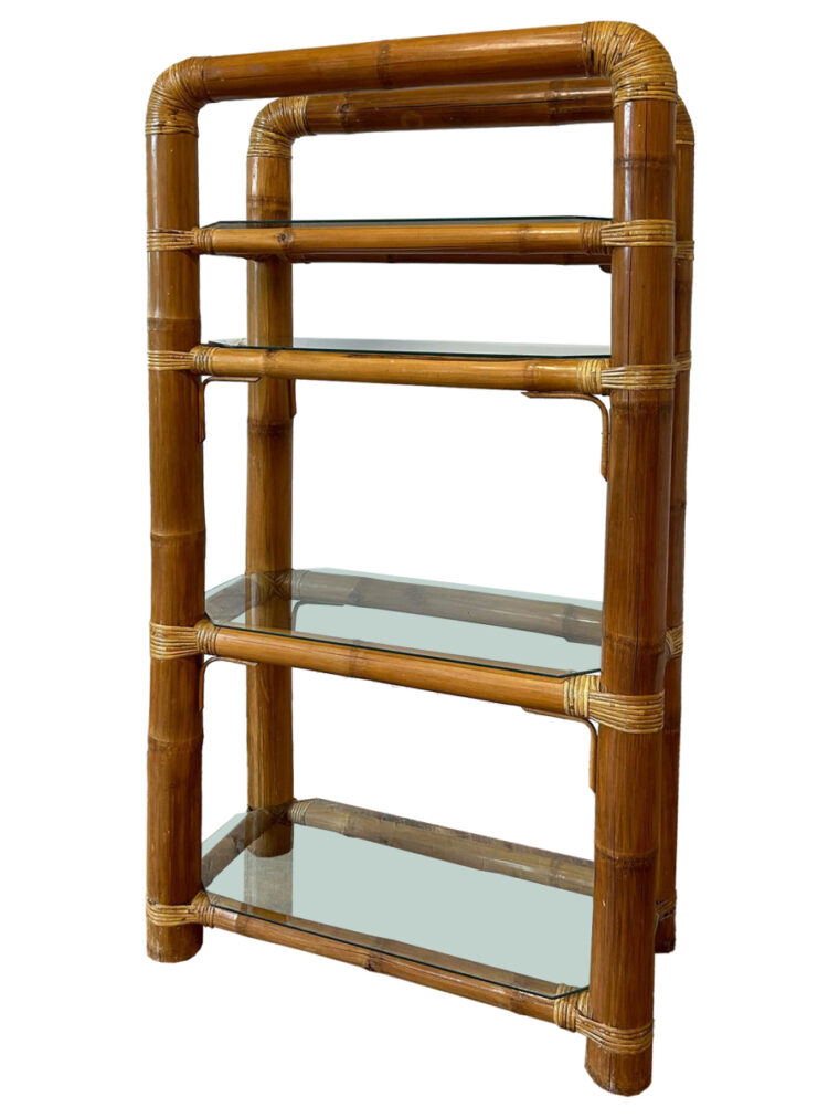 Vintage Bamboo Bookcase