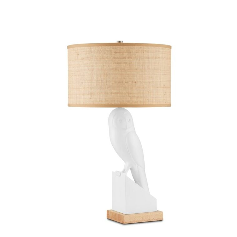 Owl White Table Lamp