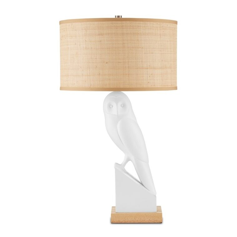 Owl White Table Lamp